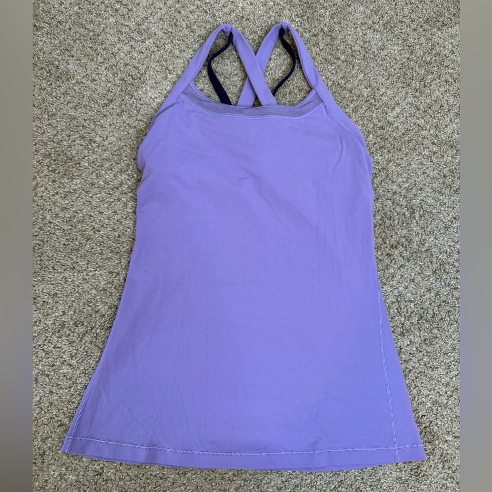LULULEMON RALLY YOUR HEART TANK SIZE 6 PURPLE